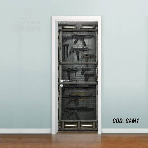 Adesivo De Porta Metal Core Armamento 3 Artes (cod.gam1)