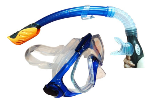 Snorkel Lente Vidrío Templado Y Respirador De Buceo Adulto