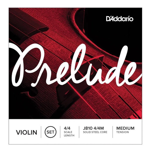 Encordado Daddario J810 4/4m Prelude Media Para Violín  4/4