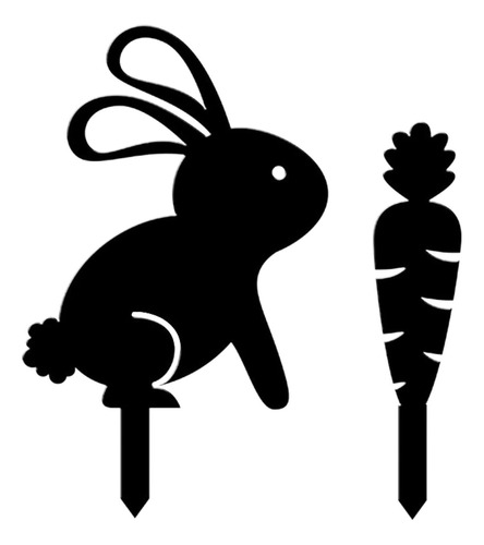 Bunny Yard Outdoor Sign - 2pcs/set Rabbit Silhouette Rabbit