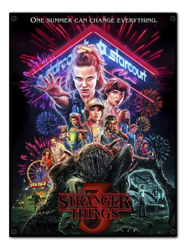 #1000 - Cuadro Vintage 30 X 40 - Stranger Things 3 - Poster 