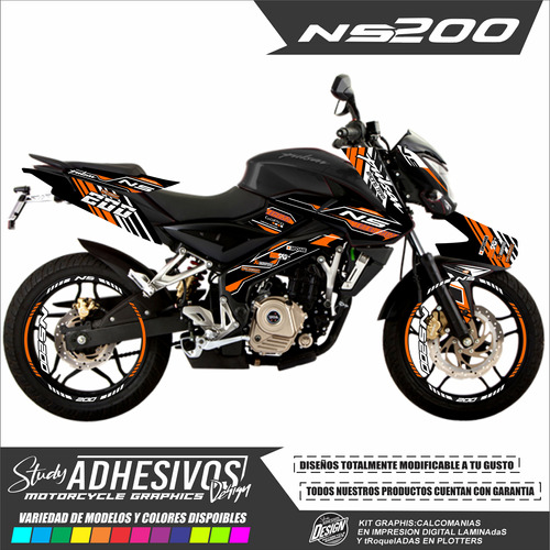 Calcomanias Pulsar Ns 200 Personalizadas Kit De Stickers 2