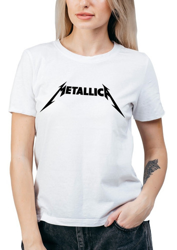 Polera Mujer Metallica Rock 100% Algodón Orgánico Mus14