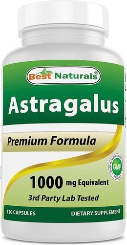 Best Naturals | Extracto De Astrágalo | 1000mg | 120 Caps 