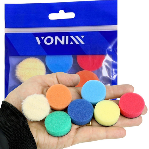 Kit 7un Boinas Polimento 1 Polegada Lã Espuma Vonixx