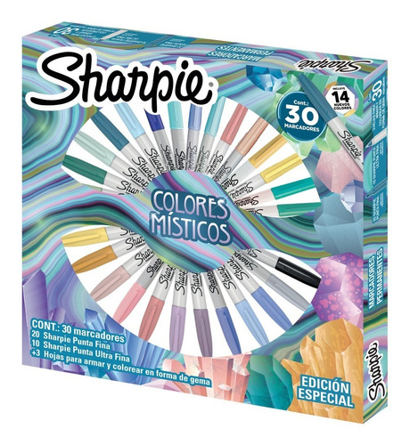 Marcadores Sharpie Permanentes Ruleta Tropical X30 Colores