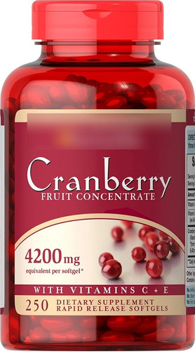 Cranberry 4200mg 250 Capsula De Gel