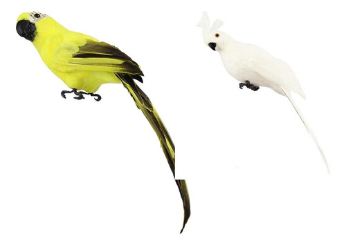 2 Uds Estatua De Loro De Simulación Adornos Arte Artesanal