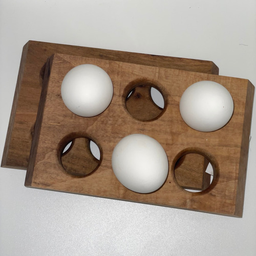 Huevera De Madera Para 6 Huevos