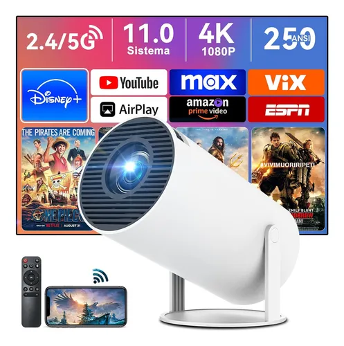 Proyector mini JR Proyector Profesional HY300 8000lm blanco