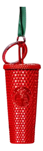 Llavero Vaso Starbucks Studded Rojo