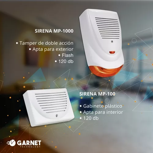 Sirena Alarma Para Casa De Exterior Con Flash + Interior Kit