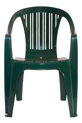 Imagen 5 de 10 de Silla Pvc Reforzada Con Apoya Brazos Hasta 120kgs Verde Off