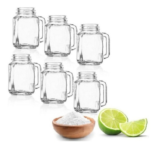 Set De Tequilero Mason Shot Mezcalero Caballito 6 Pzs 2 Oz. 