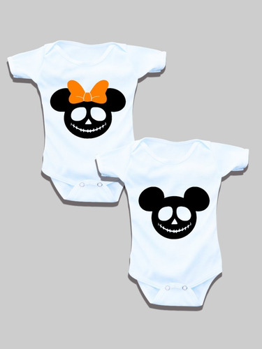 Imagen 2 de 5 de Pañalero Para Bebe De Halloween De Mickey Mouse Y Minnie