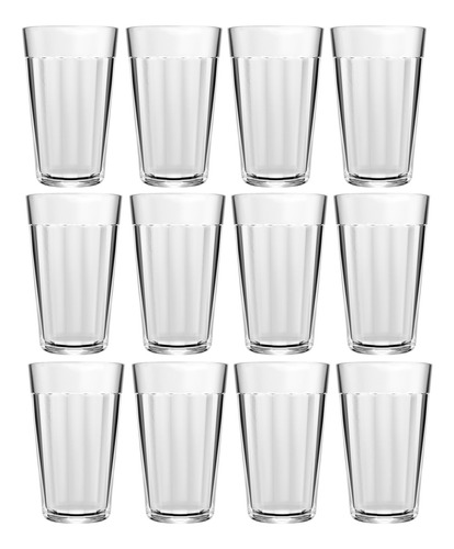 Vaso Refresco 345 Ml Vidrio Set X12 Americano Nadir