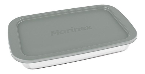 Asadera Vidrio Marinex Rectangular Con Tapa 2200 Ml