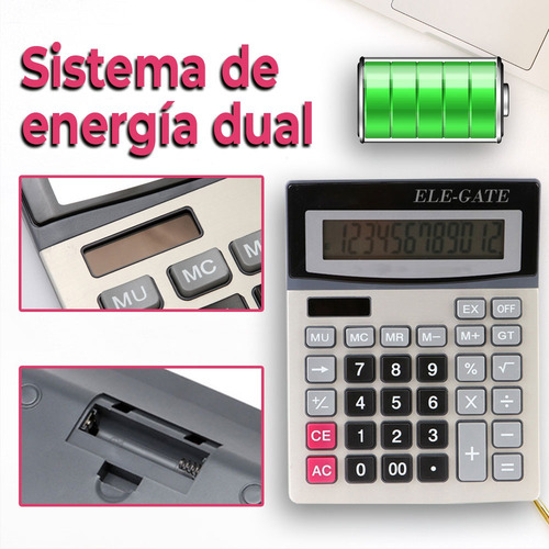 Calculadora De Escritorio Funciones Contabilidad Estudiantes Color Gris