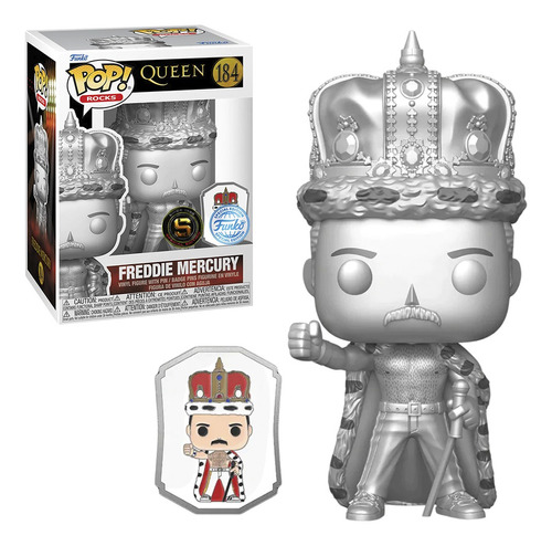 Funko Pop Rocks Queen * Freddie Mercury C/ Pin # 184 