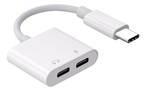 Adaptador 2 En 1 De Doble Tipo C Para Audífonos Usbc Split