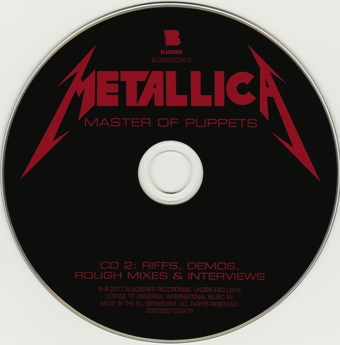 Imagem 3 de 9 de Metallica - Master Of Puppets Remastered Expanded (3 Cd)