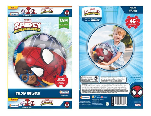 Imagen 2 de 2 de Pelota Inflable Spidey Playa Pileta Marvel Spiderman Verano