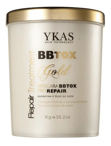 Ykas Botox Gold Pro Repair Máscara Capilar 1kg