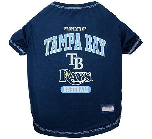 Mlb Tampa Bay Rays Camiseta Del Perro, Grande. - Camisa Con 