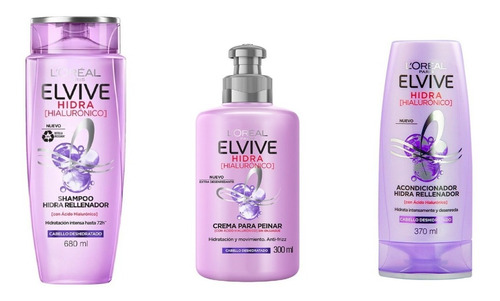 Pack Loreal Elvive Hidra Hialuronico Sham + Aco + Crema