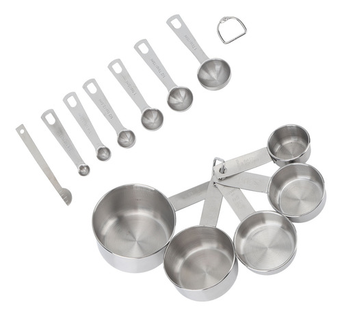 Juego De Cucharas Y Tazas Medidoras De Acero Inoxidable, Rob