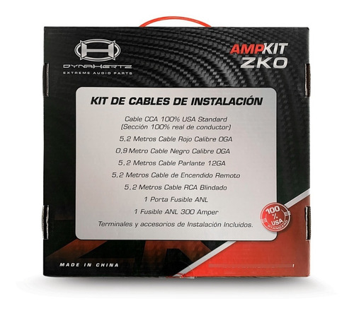 Kit De Cables - Amp Kit Zk0 - 0 Gauge - Dynahertz