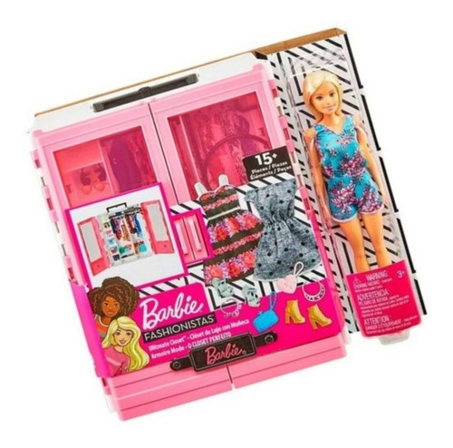 Barbie Fashionistas Closet De Luxo E Acessórios Guarda Roupa