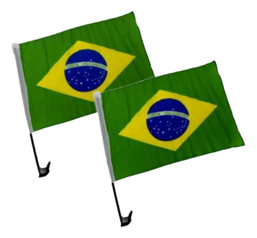 Kit Bandeira Do Brasil Em Tecido Para Carro - 30 Unid.