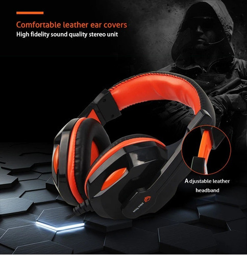 Imagen 8 de 10 de Kit Teclado Mouse + Auricular + Mousepad Gamer Meetion C500