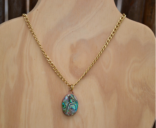 Imagen 7 de 8 de Collar De Nacar Haliotis, Abalon, Cadena Acero, Joya, Cod1