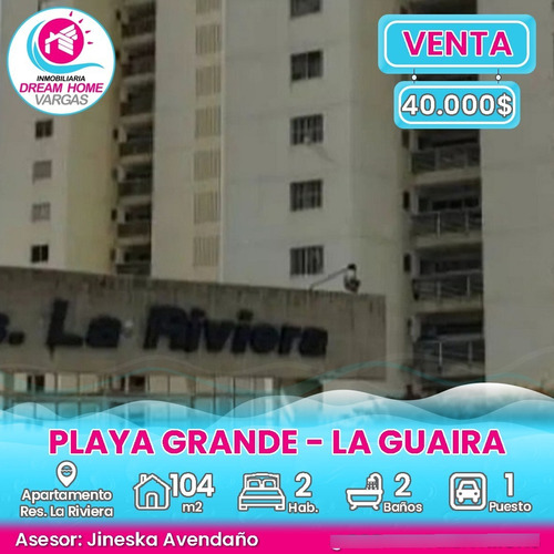 Apartamento En Venta Res. La Riviera, Playa Grande - La Guaira 