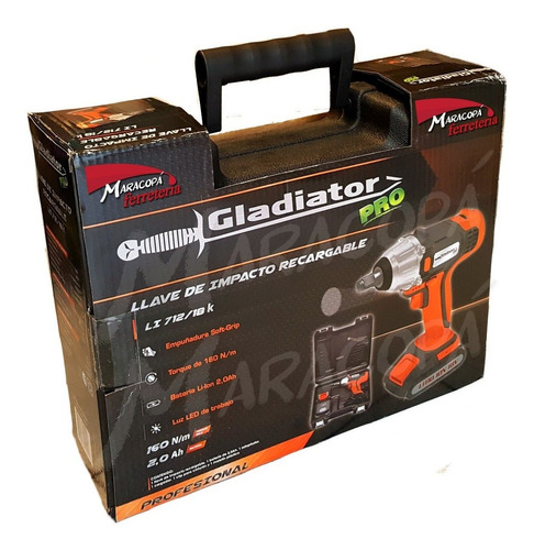 Llave De Impacto A Bateria 18v Gladiator Pro Li712 /18k