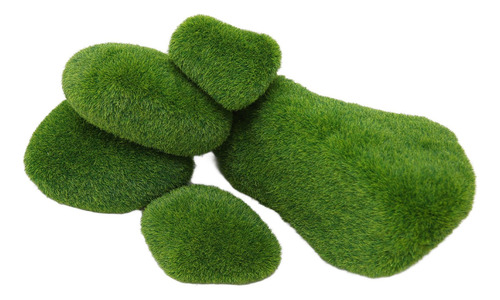 Piedras Verdes Cubiertas De Musgo, Rocas Artificiales Decora