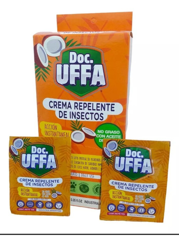Crema Repelente De Insectos Doc. Uffa Pack X 36 Sachets 10gs