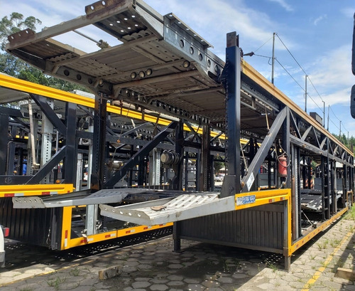 Cegonha Três Eixos Preta Robô Cop 05/06 Com Pneus!!!