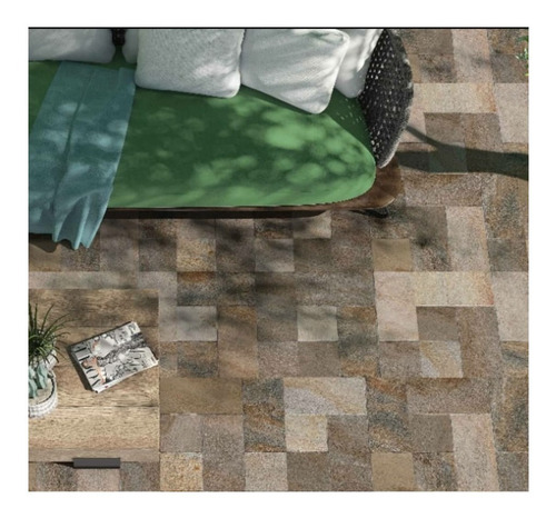 Imagen 2 de 5 de Ceramica Cañuelas Antideslizante 43x43 Padua Gris Beige X M2