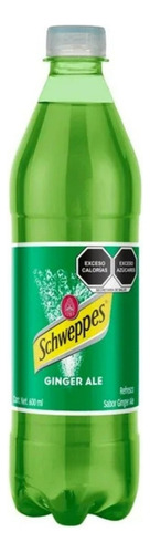 3 Pzas Refresco Schweppes Sabor Ginger Ale 600 Ml