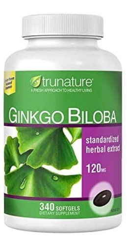 Ginkgo Biloba 120 Mg Trunature 340 Capsulas Blandas