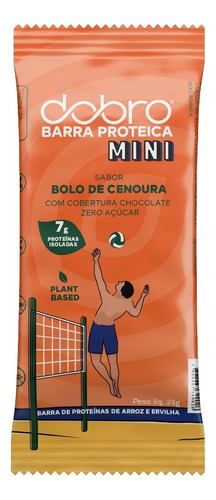 Dobro barra proteica mini bolo de cenoura 25g