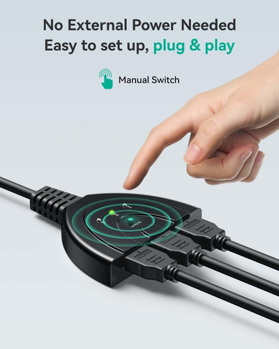 Switch Hub Multiplicador Hdmi 4k 3 En 1 Salida Resistente