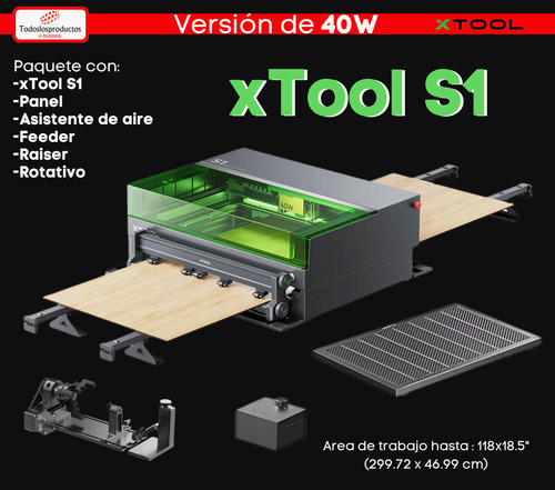 Grabadora Y Cortadora Láser Xtool S1 40w Paquete + Completo