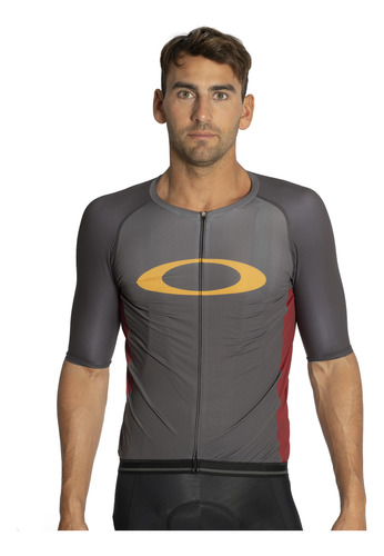 Remera Oakley Icon 2.0 Hombre Ciclismo Gris