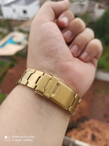 + Bonito Seiko 5 Sports 7s36-00y0 Dourado Feito No Japão