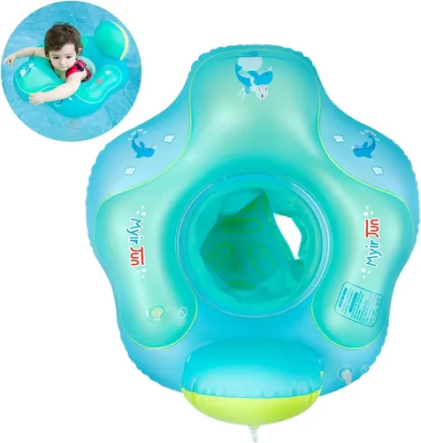 Mecctuck – Flotador De Natación Para Bebés De 6 Meses A 3 Años, Asiento Inflable De PVC Con Diseños De Animales (Hormiga/Rinoceronte/Tortuga)