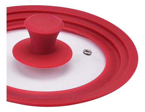 Cubierta De Tapa De Vidrio De Silicona 28 A 30 A 32cm Rojo
